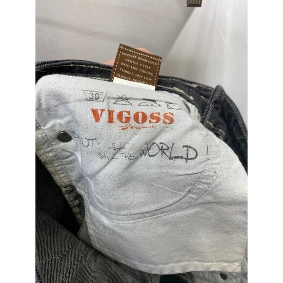 Vigoss Original Women's Jean's Black Denim Flare Cut Size 5 / 6 X 32 - Picture 7 of 7